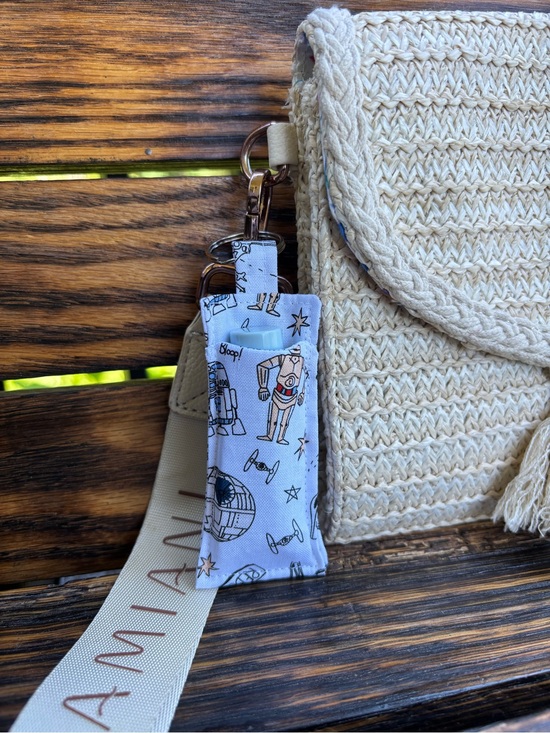 Hand Crafted Accessories - Galaxy Keychain Chapstick Holder